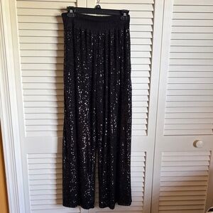 SOFIA by ViX Black Sequin Maxi Pants